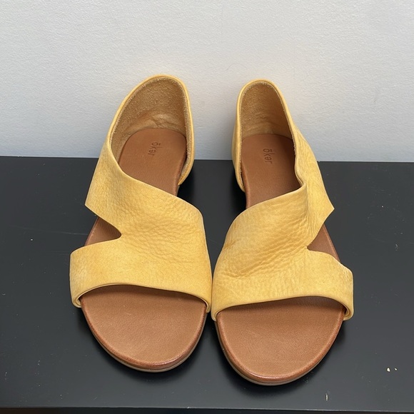 Oker April Shoe Nubuck Leather Sandal Yellow Orange US10.5 EU41 New - Picture 2 of 9